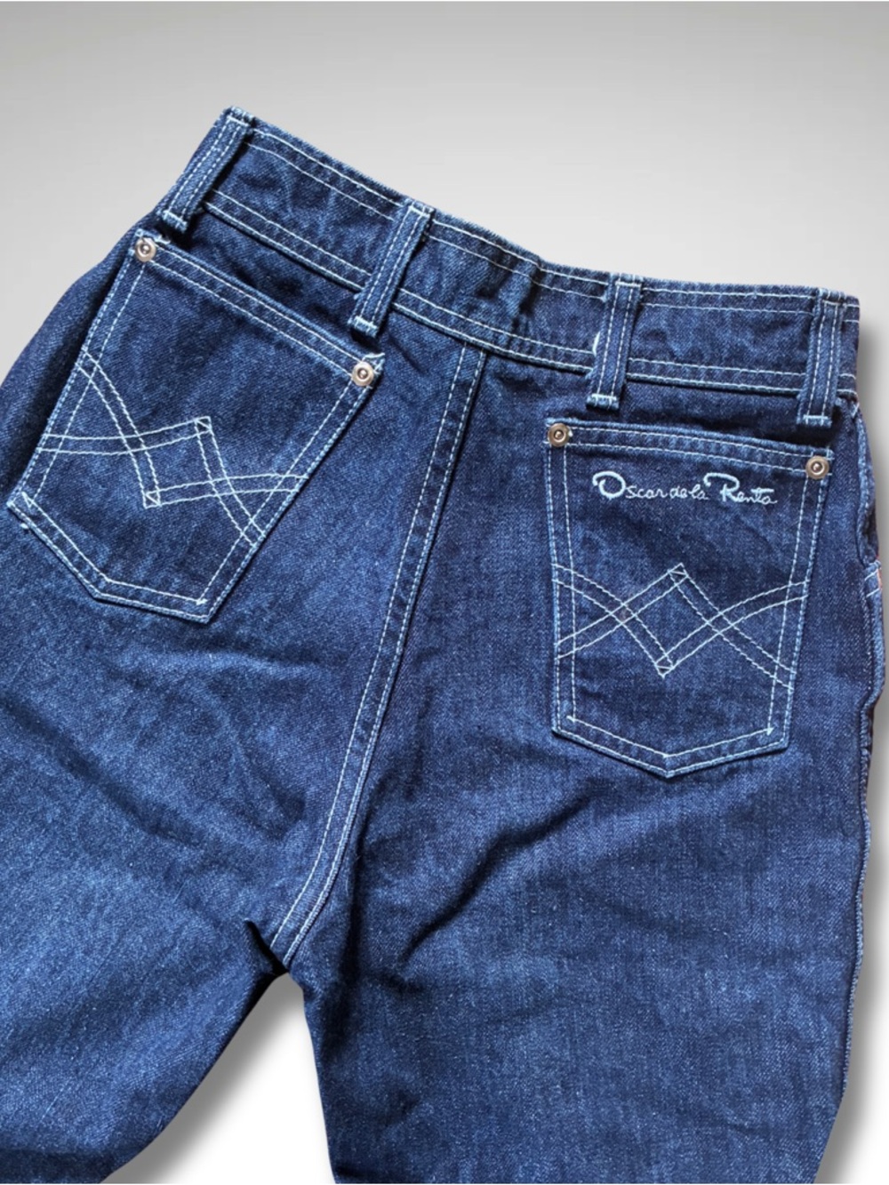 Oscar de la Renta Dark Blue High-Rise Women’s Jeans